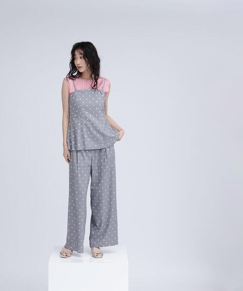 NATURAL BEAUTY BASIC(ナチュラルビューティーベーシック)の「◇【BLANC】ドット刺繍パンツ(その他パンツ・レディース・グレー系その他/ブラック系その他・MEDIUM/P/S)」の18枚目の写真