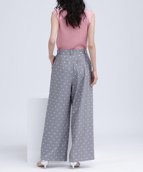 NATURAL BEAUTY BASIC(ナチュラルビューティーベーシック)の「◇【BLANC】ドット刺繍パンツ(その他パンツ・レディース・グレー系その他/ブラック系その他・MEDIUM/P/S)」の13枚目の写真