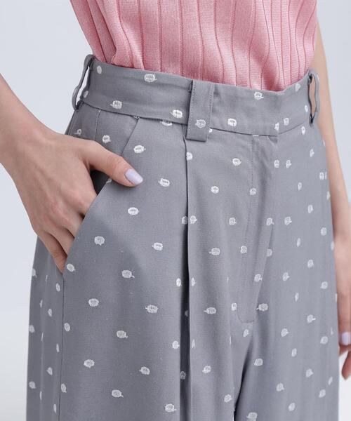 NATURAL BEAUTY BASIC(ナチュラルビューティーベーシック)の「◇【BLANC】ドット刺繍パンツ(その他パンツ・レディース・グレー系その他/ブラック系その他・MEDIUM/P/S)」の10枚目の写真