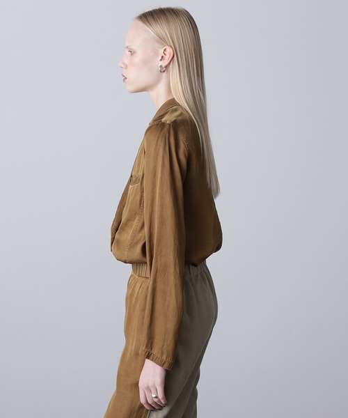 ROSE BUD(ローズバッド)の「(mici)TAILORED COLLAR SHIRT JACKET(ブルゾン・レディース・グレー/ブラウン・ONE SIZE)」の7枚目の写真