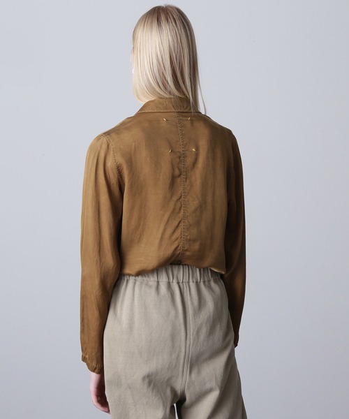 ROSE BUD(ローズバッド)の「(mici)TAILORED COLLAR SHIRT JACKET(ブルゾン・レディース・グレー/ブラウン・ONE SIZE)」の8枚目の写真