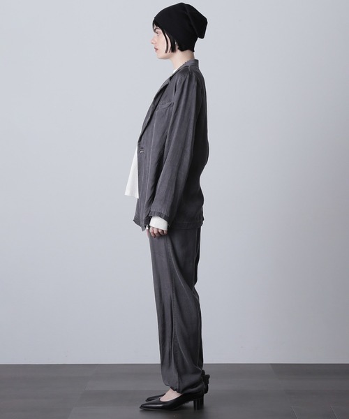 ROSE BUD(ローズバッド)の「(mici)TAILORED COLLAR SHIRT JACKET(ブルゾン・レディース・グレー/ブラウン・ONE SIZE)」の10枚目の写真