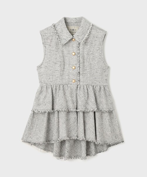 GRACE CONTINENTAL（グレースコンチネンタル）の「ツイードフリンジジレ（シャツ/ブラウス・レディース・グレー/ブラック・38/36）」の11枚目の写真