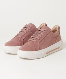 CLARKS ピンク スエード モカシン26cm レディース モカシン・カジュアルシューズ (フラットヒール