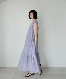 ＜EMMEL REFINES＞EM RA/TEN タックギャザー 2WAY ワンピース