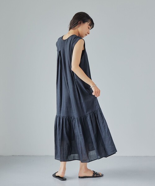 EMMEL REFINES（エメルリファインズ）の「＜EMMEL REFINES＞EM RA/TEN タックギャザー 2WAY ワンピース（ワンピース・レディース・ライラック/ブラック/ライム・M/S）」の7枚目の写真