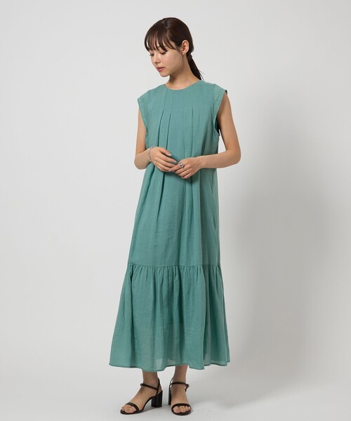 EM RA/TEN タックギャザー 2WAY ワンピース EMMEL REFINES＞EM RA/TEN タックギャザー 2WAY ワンピース