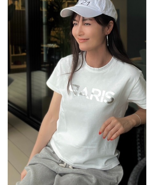 セール】【Shihoセレクト】PARISTシャツ(箔プリントver)（T