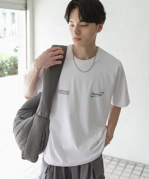 SENSE OF PLACE by URBAN RESEARCH（センスオブプレイスバイアーバンリサーチ）の「DEVICE ショートスリーブプリント Tシャツ A（Tシャツ/カットソー・メンズ・ブラック/パープル/ホワイト・MEDIUM/LARGE）」の4枚目の写真