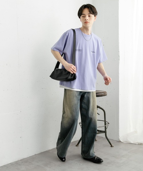 SENSE OF PLACE by URBAN RESEARCH（センスオブプレイスバイアーバンリサーチ）の「DEVICE ショートスリーブプリント Tシャツ A（Tシャツ/カットソー・メンズ・ブラック/パープル/ホワイト・MEDIUM/LARGE）」の20枚目の写真