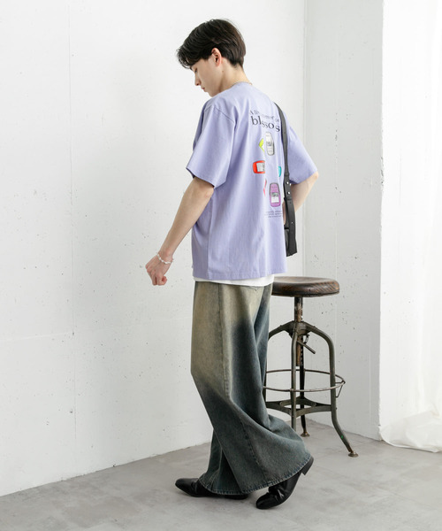 SENSE OF PLACE by URBAN RESEARCH（センスオブプレイスバイアーバンリサーチ）の「DEVICE ショートスリーブプリント Tシャツ A（Tシャツ/カットソー・メンズ・ブラック/パープル/ホワイト・MEDIUM/LARGE）」の21枚目の写真