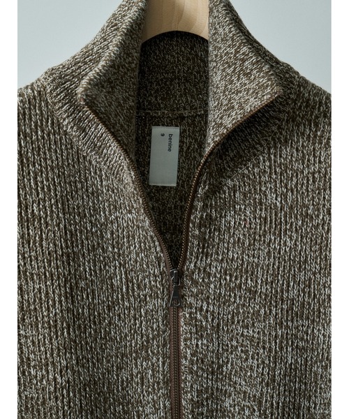 benine9（ビーナイン）の「benine 9 French Merino Wool Driver's Knit Vest (BN0225-301)（ベスト・メンズ・ブラック/カーキ・SMALL/MEDIUM/LARGE）」の7枚目の写真