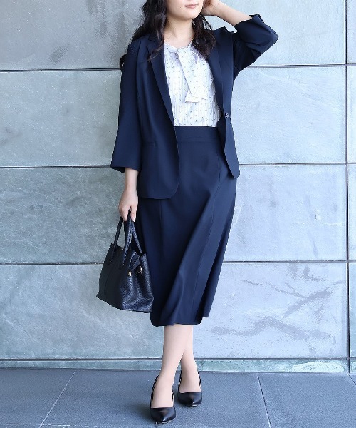 fleur by mint breeze(フルールバイミントブリーズ)の「【L~6L 大きいサイズ】ジョーゼットボウタイブラウス 半袖 春夏(シャツ/ブラウス・レディース・ブラック/ライトグレー/ネイビー・3L/4L/5L/LL/6L/L)」の16枚目の写真