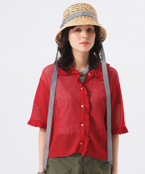 BEAMS BOY（ビームスボーイ）の「【別注】cableami / クロシェ 2リボン ハット（ハット・レディース・ベージュ・ONE SIZE）」の2枚目の写真