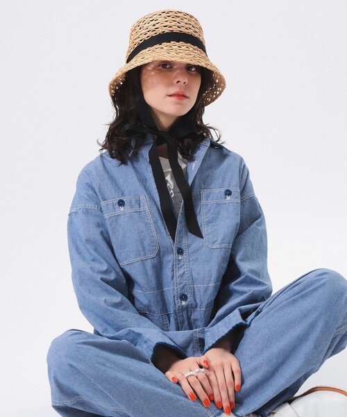 BEAMS BOY（ビームスボーイ）の「【別注】cableami / クロシェ 2リボン ハット（ハット・レディース・ベージュ・ONE SIZE）」の4枚目の写真