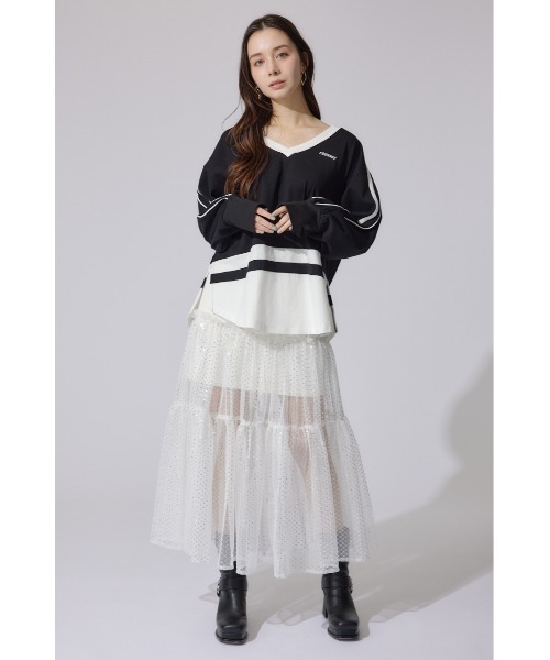 rienda(リエンダ)の「ユニフォームレディーロンティー 春服 ロンT(Tシャツ/カットソー・レディース・ブラック/ライトピンク/グレー・FREE)」の9枚目の写真