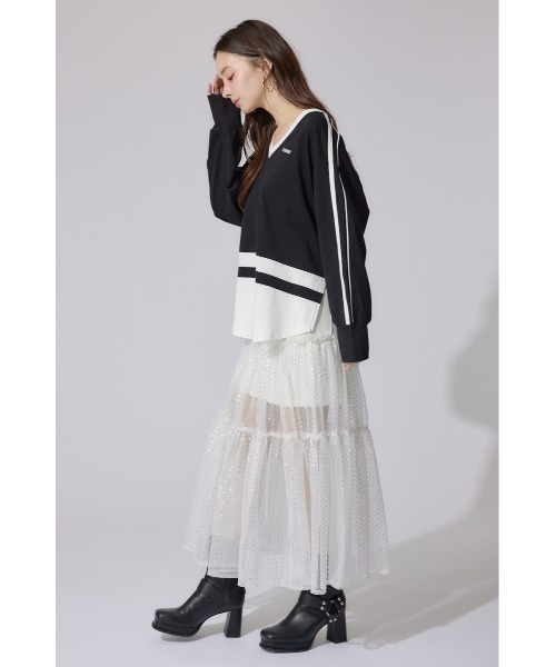 rienda(リエンダ)の「ユニフォームレディーロンティー 春服 ロンT(Tシャツ/カットソー・レディース・ブラック/ライトピンク/グレー・FREE)」の8枚目の写真