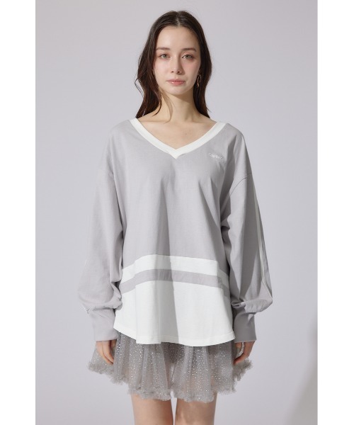 rienda(リエンダ)の「ユニフォームレディーロンティー 春服 ロンT(Tシャツ/カットソー・レディース・ブラック/ライトピンク/グレー・FREE)」の19枚目の写真