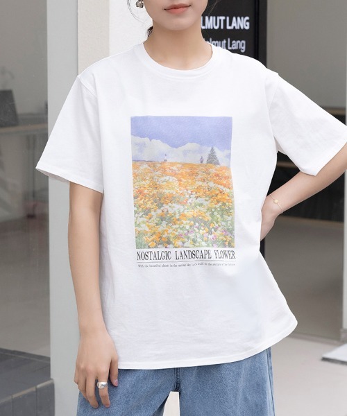 Doux Belle(ドゥーベル)の「5typeプリントTシャツ(Tシャツ/カットソー・レディース・A/H/J/C/D/E/F/B/G/I・MEDIUM)」の4枚目の写真