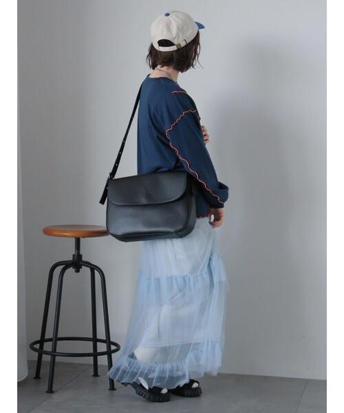 ehka sopo（エヘカソポ）の「カレッジプリントメローロンT（Tシャツ/カットソー・レディース・ネイビー/サックスブルー/オフホワイト・F）」の9枚目の写真