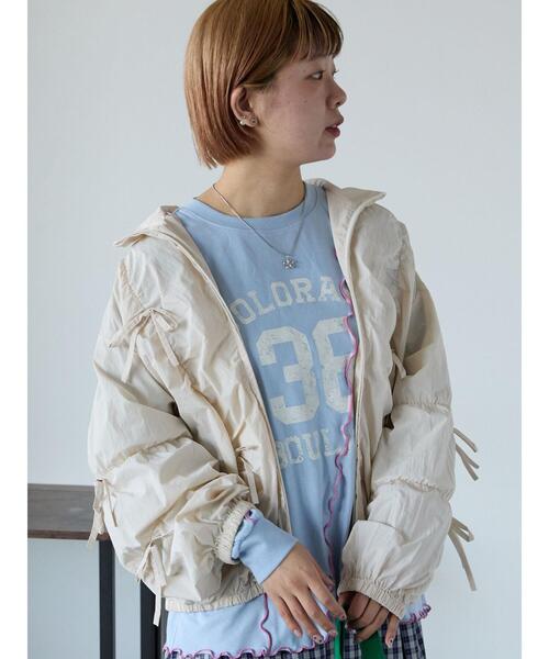 ehka sopo（エヘカソポ）の「カレッジプリントメローロンT（Tシャツ/カットソー・レディース・ネイビー/サックスブルー/オフホワイト・F）」の16枚目の写真