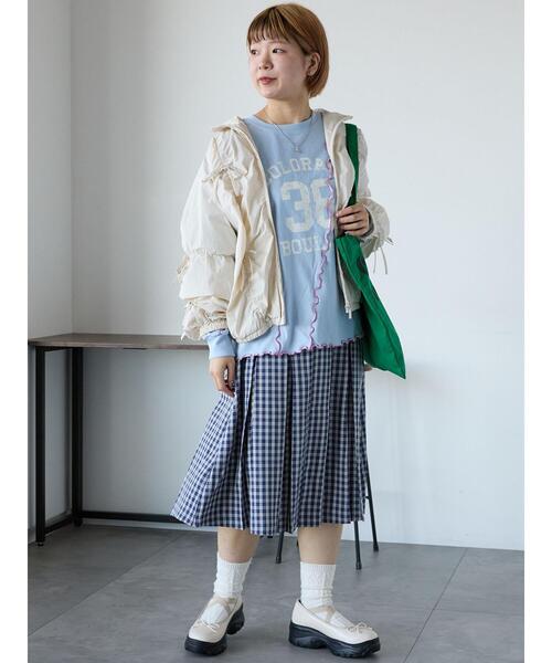 ehka sopo（エヘカソポ）の「カレッジプリントメローロンT（Tシャツ/カットソー・レディース・ネイビー/サックスブルー/オフホワイト・F）」の17枚目の写真