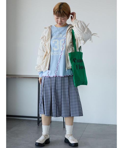 ehka sopo（エヘカソポ）の「カレッジプリントメローロンT（Tシャツ/カットソー・レディース・ネイビー/サックスブルー/オフホワイト・F）」の18枚目の写真