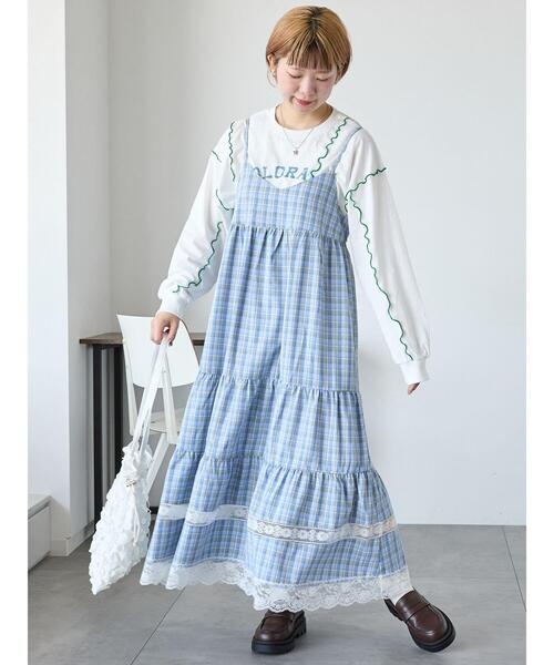 ehka sopo（エヘカソポ）の「カレッジプリントメローロンT（Tシャツ/カットソー・レディース・ネイビー/サックスブルー/オフホワイト・F）」の22枚目の写真