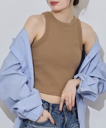 PLEATS PLEASE リボン付き タンクトップ ブラウン M 美品 BASICS – isseymiyake.com