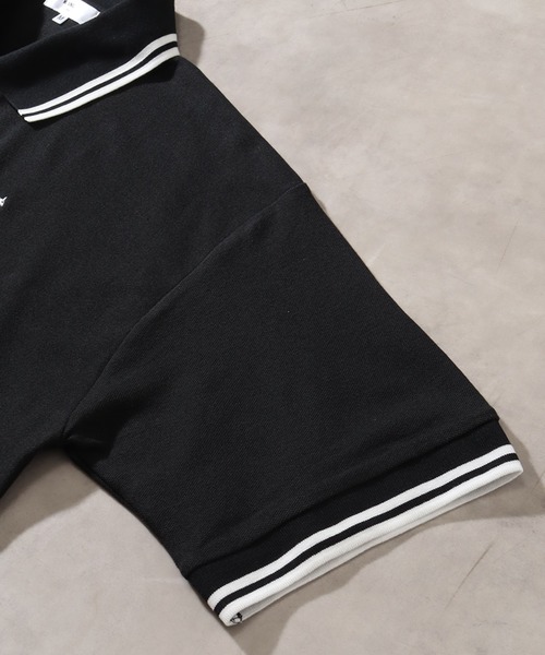 KANGOL（カンゴール）の「【KANGOL/カンゴール】 配色ライン入り 鹿の子 半袖 ポロシャツ（ポロシャツ・メンズ・チャコールグレー/ライトグレー/ブラック×ホワイト/ブラック×ブルー/ホワイト×レッド/ホワイト×ブラック/ネイビー/ブラウン・M/L/XL）」の11枚目の写真