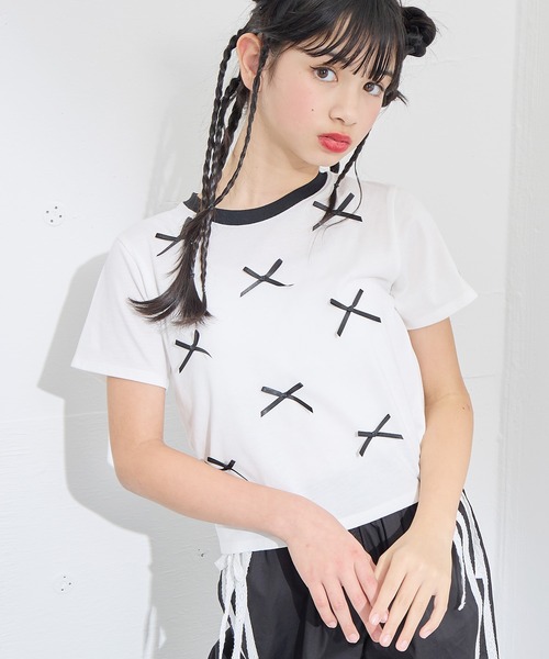 donk リボンtシャツ kiosquecc UCHINOKO Tシャツ半袖 type04 Toy Block mini 1匹Ver | I