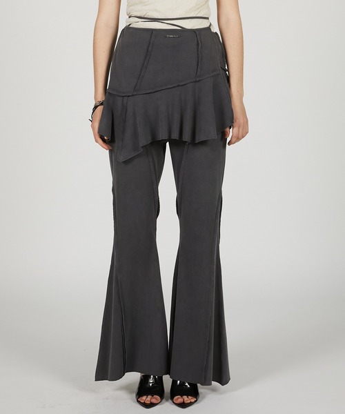 PRANK PROJECT（プランクプロジェクト）の「アウトシームラップレイヤードパンツ / Multiway Layered Knit Pants（その他パンツ・レディース・チャコールグレー/ベージュ・36/38）」の21枚目の写真