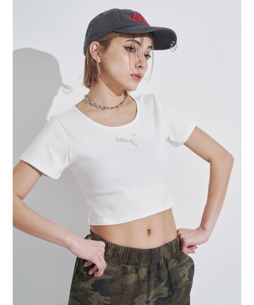 PUMA（プーマ）の「PUMA EVRIS SS TEE（Tシャツ/カットソー・レディース・ホワイト・FREE）」の17枚目の写真