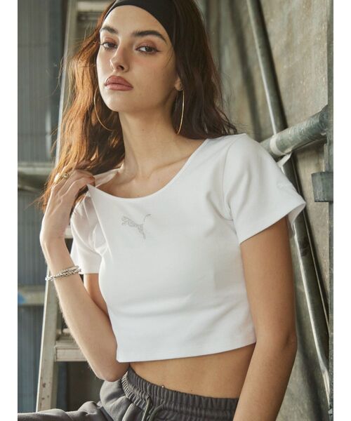 PUMA（プーマ）の「PUMA EVRIS SS TEE（Tシャツ/カットソー・レディース・ホワイト・FREE）」の13枚目の写真