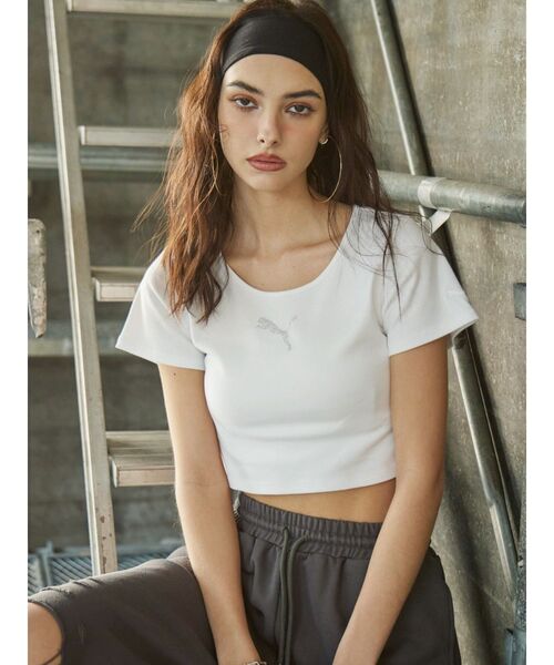 PUMA（プーマ）の「PUMA EVRIS SS TEE（Tシャツ/カットソー・レディース・ホワイト・FREE）」の14枚目の写真