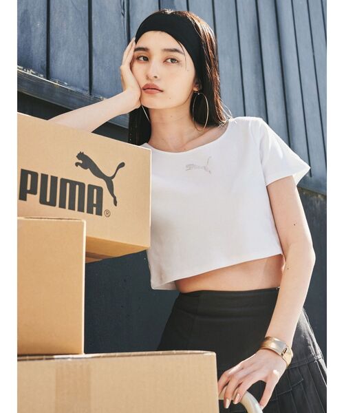 PUMA（プーマ）の「PUMA EVRIS SS TEE（Tシャツ/カットソー・レディース・ホワイト・FREE）」の2枚目の写真