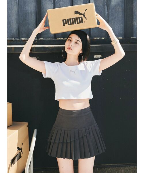 PUMA（プーマ）の「PUMA EVRIS SS TEE（Tシャツ/カットソー・レディース・ホワイト・FREE）」の3枚目の写真