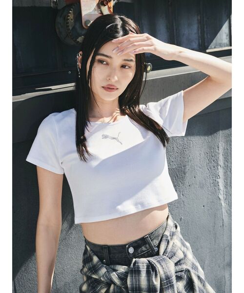 PUMA（プーマ）の「PUMA EVRIS SS TEE（Tシャツ/カットソー・レディース・ホワイト・FREE）」の4枚目の写真