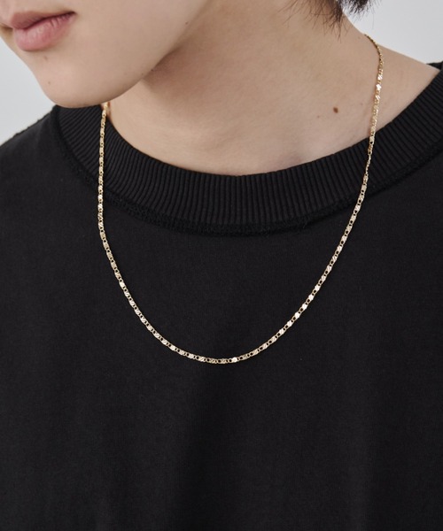 Glitterシルバーネックレス 19mm 50cm