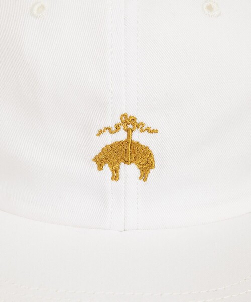 BROOKS BROTHERS（ブルックスブラザーズ）の「コットンツイル　ビッグGFロゴ　ベースボールキャップ　Made in USA（キャップ・メンズ・カーキ/ネイビー/ホワイト・ONE SIZE）」の5枚目の写真