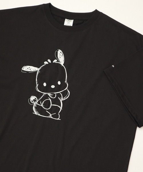 sanrio(サンリオ)の「【Sanrio/サンリオ】総刺繍 半袖BIGTシャツ ポチャっこ/シナモロール/クロミ/マイメロディ(Tシャツ/カットソー・レディース・アクア/ライラック/ブラック/ピンク・M/L)」の16枚目の写真
