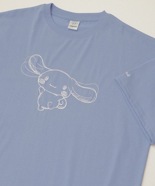 sanrio(サンリオ)の「【Sanrio/サンリオ】総刺繍 半袖BIGTシャツ ポチャっこ/シナモロール/クロミ/マイメロディ(Tシャツ/カットソー・レディース・アクア/ライラック/ブラック/ピンク・M/L)」の20枚目の写真