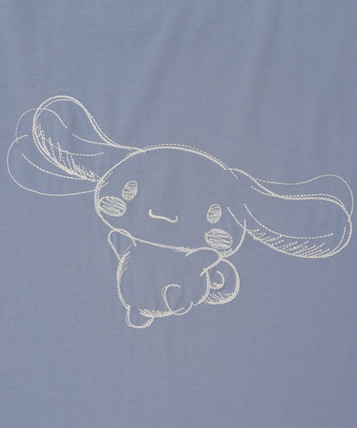 sanrio(サンリオ)の「【Sanrio/サンリオ】総刺繍 半袖BIGTシャツ ポチャっこ/シナモロール/クロミ/マイメロディ(Tシャツ/カットソー・レディース・アクア/ライラック/ブラック/ピンク・M/L)」の18枚目の写真