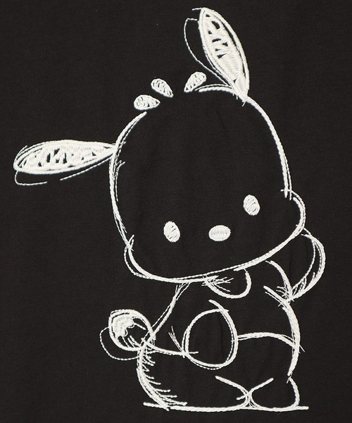 sanrio(サンリオ)の「【Sanrio/サンリオ】総刺繍 半袖BIGTシャツ ポチャっこ/シナモロール/クロミ/マイメロディ(Tシャツ/カットソー・レディース・アクア/ライラック/ブラック/ピンク・M/L)」の14枚目の写真