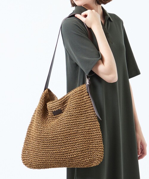 MACKINTOSH PHILOSOPHY（ﾏｯｷﾝﾄｯｼｭ ﾌｨﾛｿﾌｨｰ）の「ワンショルダーペーパートート（ショルダーバッグ・レディース・ベージュ/チャコールグレー・FREE）」の7枚目の写真