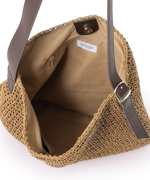 MACKINTOSH PHILOSOPHY（ﾏｯｷﾝﾄｯｼｭ ﾌｨﾛｿﾌｨｰ）の「ワンショルダーペーパートート（ショルダーバッグ・レディース・ベージュ/チャコールグレー・FREE）」の12枚目の写真