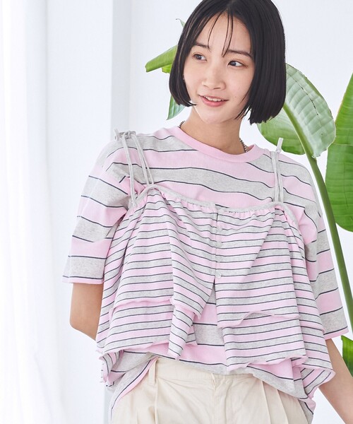 PENNEYS(ぺニーズ)の「PENNEYS別注 ボーダーキャミソール(Tシャツ/カットソー・レディース・その他1/その他2/その他3・FREE)」の3枚目の写真