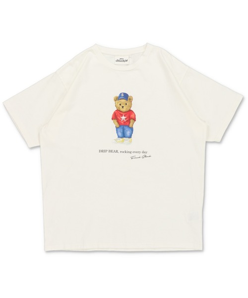 SPINNS(スピンズ)の「ヴィンテージライクプリントTシャツ/ベアーキャップ(Tシャツ/カットソー・メンズ・ホワイト/ブラック/カーキ/ワイン・ONESIZE)」の6枚目の写真