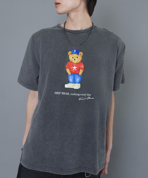 セール】ヴィンテージライクプリントTシャツ/ベアーキャップ（T