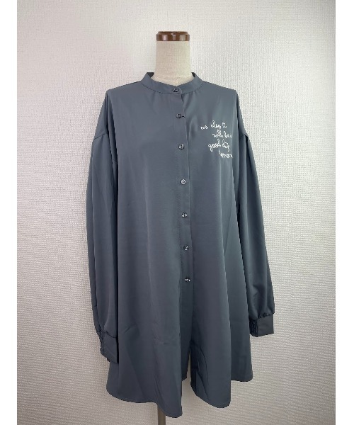 Rydia(リディア)の「Aラインオーバーブラウス(シャツ/ブラウス・レディース・スミクロ/アイボリー/スモークピンク・M)」の7枚目の写真